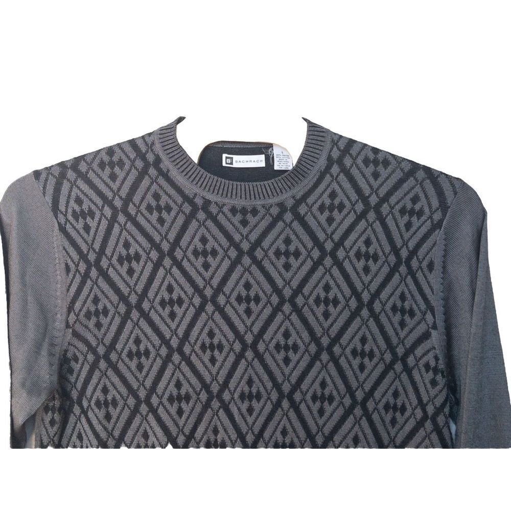 Vintage Bachrach Rayon Blend Geometric Sweater‎ Men’s Large